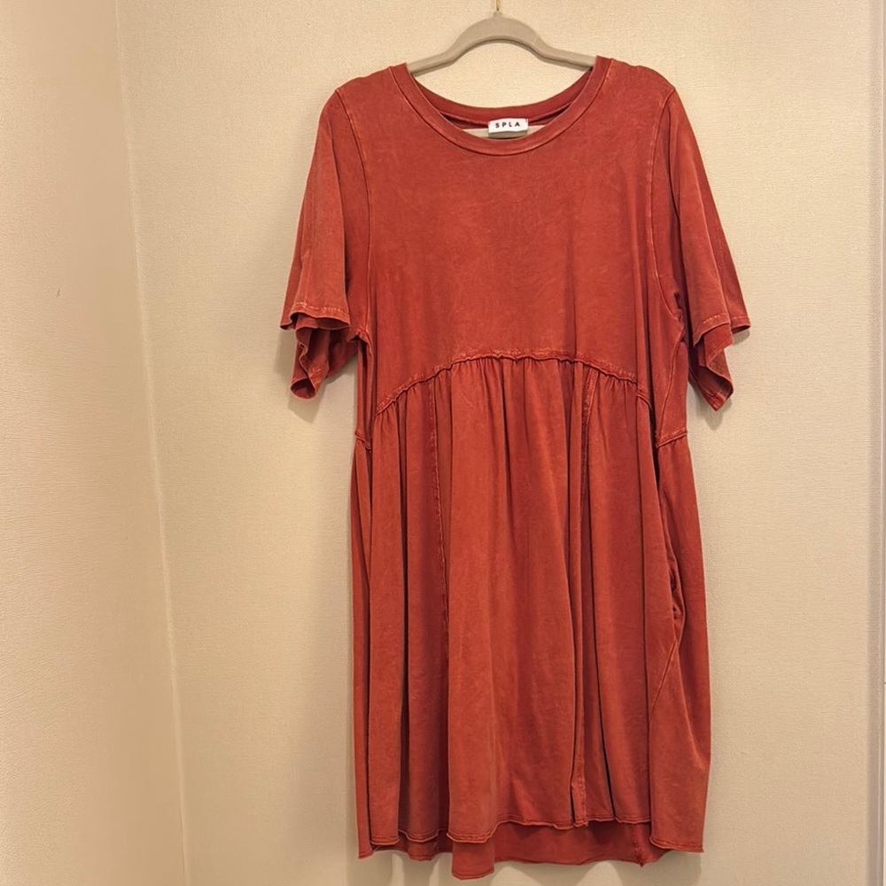 Orange Flutter Sleeve Mini Sundress